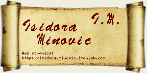Isidora Minović vizit kartica